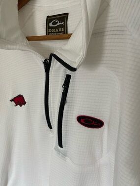 Drake Arkansas Razorbacks 1/4 Zip Waffle Fleece Pullover 2XL